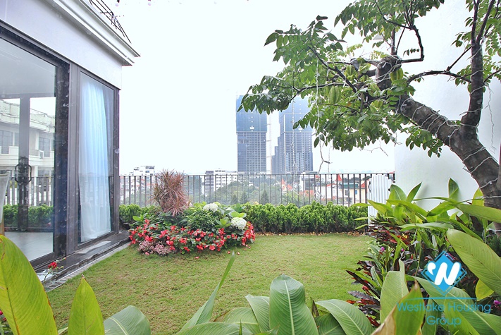 Beautiful 03 bedrooms apartment with nice terrace for rent in Tay Ho District 